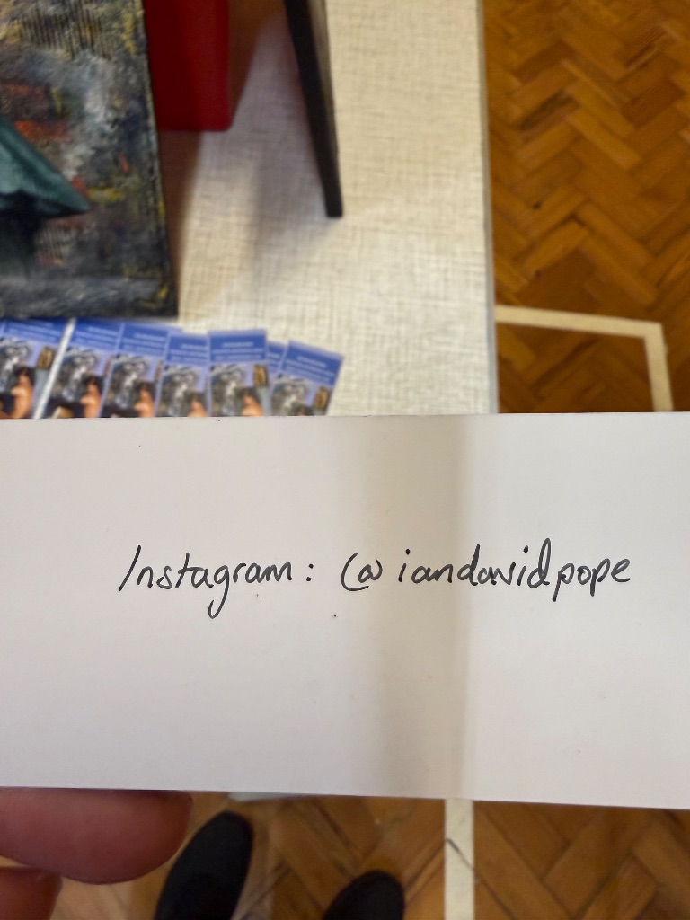 Ian Wilson Pope Instagram contact figurative portrait artist